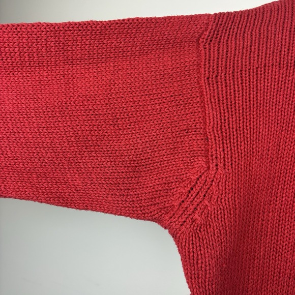 Vintage Sears Roebuck "Polo" Bear Sweater Mens M Red Chunky Grandpa Core - Picture 4 of 8